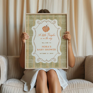 Skurril Little Pumpkin Baby Shower Willkommen Poster