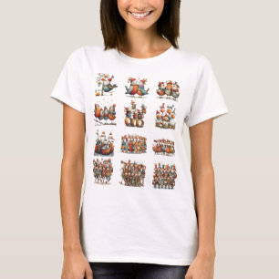 Skurril Lustige 12 Tage Weihnachten Damen T-Shirt