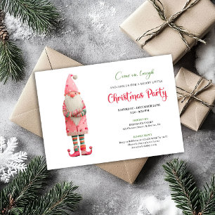 Skurril lustige rosa Weihnachtsmann-Festparty-Einl Einladung