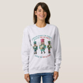 Skurril lustiger Nussknacker-Weihnachtspullover Sweatshirt (Vorne ganz)
