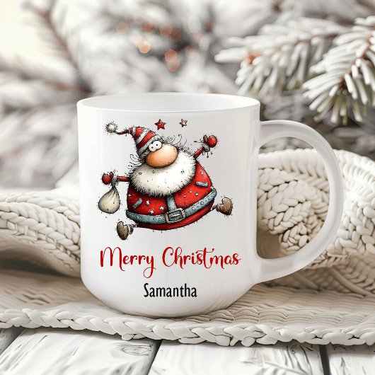 Skurril lustiger Weihnachtsmann Humor Kaffeetasse