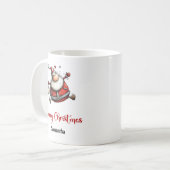 Skurril lustiger Weihnachtsmann Humor Kaffeetasse (Vorderseite Links)