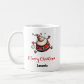 Skurril lustiger Weihnachtsmann Humor Kaffeetasse (Links)