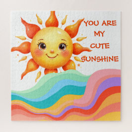Skurril Retro Sonnenschein Baby Puzzle