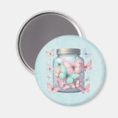 Skurril Schmetterlinge im Glas Magnet (Vorderseite/Rückseite)