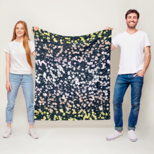 Skurril süße Retro-Boho-Flora-Pangender-Stolzflagg Fleecedecke