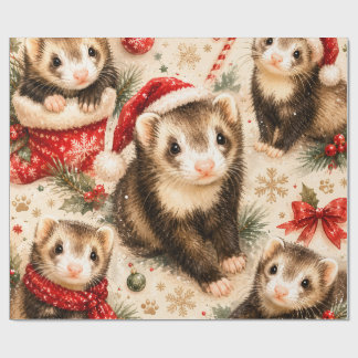 Skurril verpacktes Weihnachtsgeschenk für Frettche Geschenkpapier