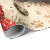 Skurril verpacktes Weihnachtsgeschenk für Frettche Geschenkpapier (Rolleneckpunkt)
