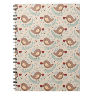 Skurril Vogel- und Blumennotizbuch Notizblock
