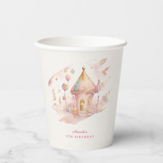Skurril-wunderbare Candyland-Papiertasse Pappbecher (Vorderseite)