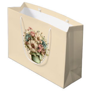Skurrile Blumen in einem Pflanzkübel Süßer Geburts Große Geschenktüte