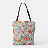 Skurrile Blumen Tasche (Rückseite)