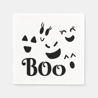 Skurrile Boo-Geister-Gesicht Süße Halloween Gestal Serviette