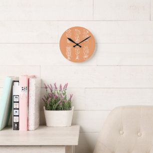 Skurrile Botanik Runde Wanduhr