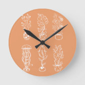 Skurrile Botanik Runde Wanduhr (Vorderseite)