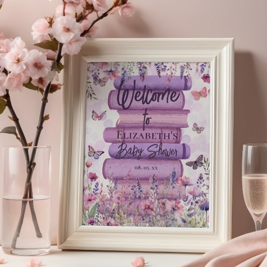 Skurrile Bücher Schmetterlinge & Wildblumen Willko Poster