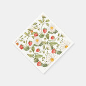 Skurrile Erdbeer-Gänseblümchen-Blumenprint-Serviet Serviette (Ecke)