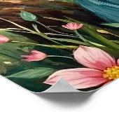 Skurrile Feen- und Igel-Gartenwandkunst Poster (Ecke)