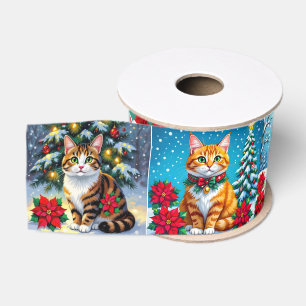 Skurrile Festkatzen Weihnachten Ripsband