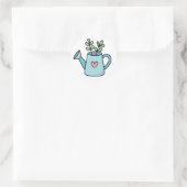Skurrile Garten Süße Gießkanne Runder Aufkleber (Tasche)