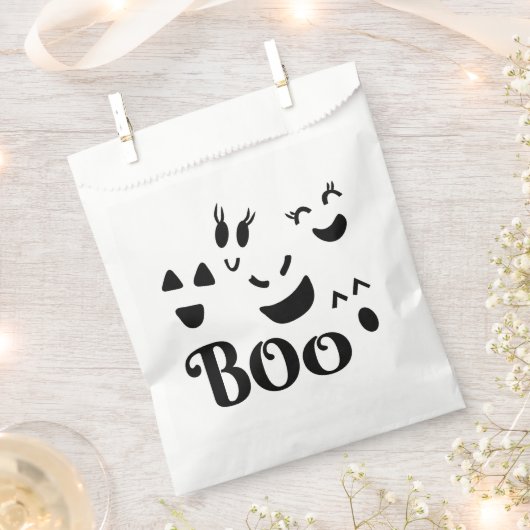 Skurrile Geistergesichter "Boo" Halloween-Party Geschenktütchen (Ausgeschnitten)