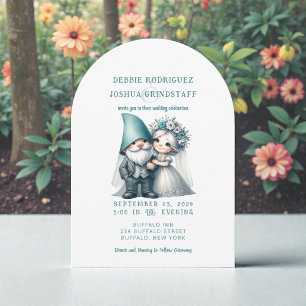 Skurrile Gnome Lustige Hochzeitseinladung Einladung