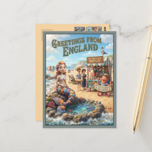 Skurrile Grüße aus England 3D Reise Postkarte