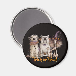 Skurrile Halloween-Hunde Magnet