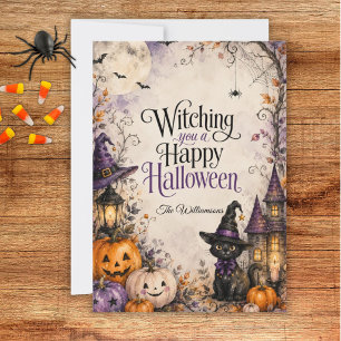 Skurrile Halloween-Karte Einladung