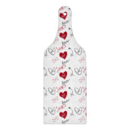 Skurrile handgezeichnete Valentinstag- Illustratio Schneidebrett
