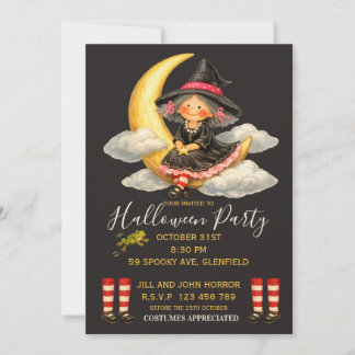 Skurrile Hexen-Halloween-Party-Einladung Einladung
