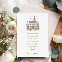 Skurrile Kapellen-Hochzeit im Doodle-Stil