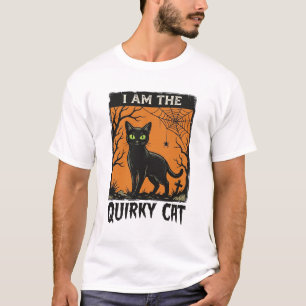 Skurrile Katze Halloween Vintage Gravur T-Shirt De