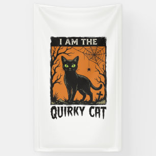 Skurrile Katze Halloween Vintage Gravur T-Shirt De Banner