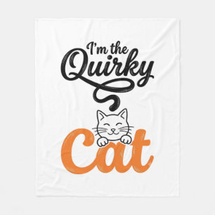Skurrile Katze Vintage Gravur Katzenliebhaber Desi Fleecedecke