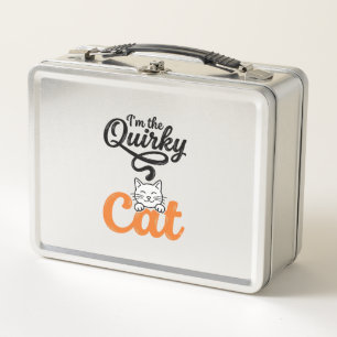 Skurrile Katze Vintage Gravur Katzenliebhaber Desi Metall Brotdose