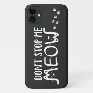 Skurrile Katzen-Typografie in Schwarzweiß Case-Mate iPhone Hülle