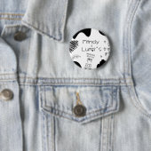 Skurrile Kritzelformen Schrift Hochzeit Button (Beispiel)