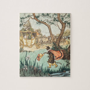 Skurrile Märchen-Katzen-Kinderzimmer-Wanddekoratio Puzzle