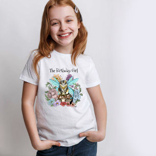 Skurrile Pastell-Tabby-Fee-Katze Blumen-Fantasie T-Shirt