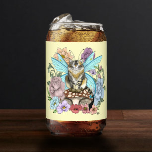 Skurrile Pastell-Tabby-Fee-Katze Florale Fantasie  Dosenglas