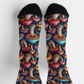 Skurrile Pilz-Crew-Socken Socken (Oben)