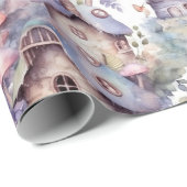 Skurrile Pilzhütte Muster (5) Geschenkpapier (Rolleneckpunkt)
