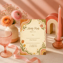 Skurrile Retro-Blumenhochzeit