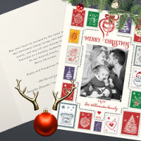 Skurrile Retro-Stempel-Weihnachtsillustrations-Fot