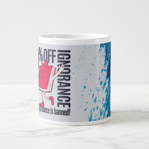 Skurrile rote Buchfigur Unwissenheit verboten Moti Jumbo-Tasse