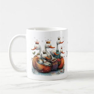 Skurrile Sieben Schwäne schwimmen Weihnachten 325m Kaffeetasse