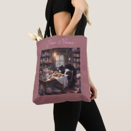 Skurrile Skunk-Teestube Bücher und Rosen Sommer Tasche