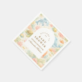 Skurrile Sommer-Tiere-Babyshower Serviette (Ecke)