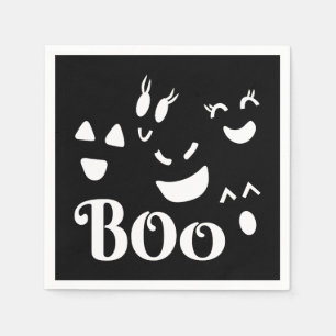 Skurrile Süße Geistergesicht Boo Halloween Thema B Serviette
